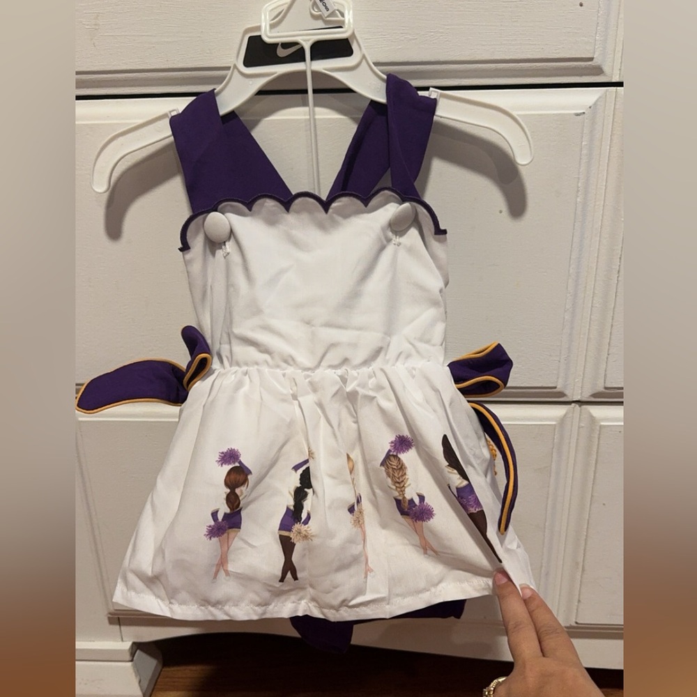 LSU toddler girls bubble dress